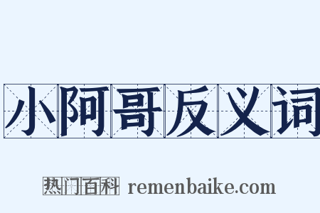 小阿哥反义词是什么意思的图片